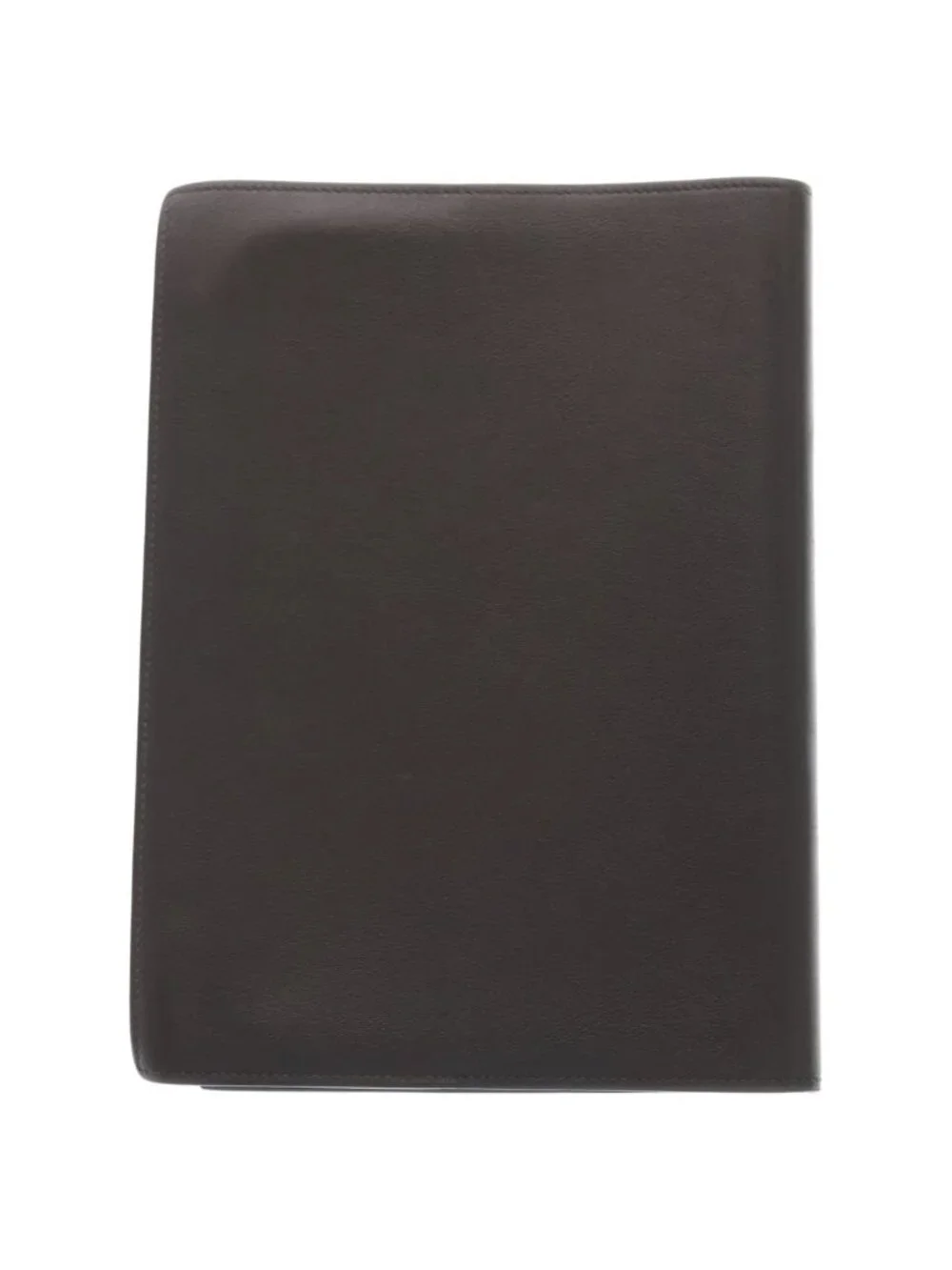 Hermes Eazip Verso Swift Leather Note Cover Book Notebook Brown Agenda